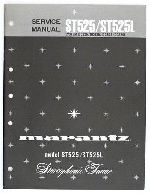 Original Marantz ST525 ST525L Stereo Tuner Service-Manual/Diagram/Part List o123