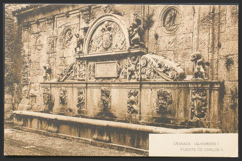 Granada. GRANADA. La Alhambra. Fuente de Carlos V.