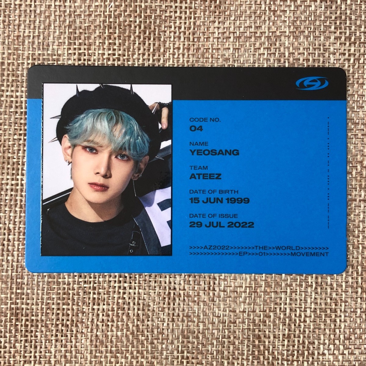 タレントカード ATEEZ YEOSANG ATEEZ YEOSANG [THE WORLD EP.1 : MOVEMENT] Official ID Card