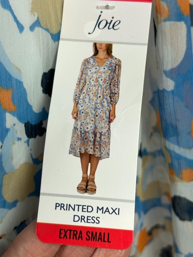 Joie Limited Edition Women’s X SMALL Printed Maxi Dress Floral Fields NWT! - Picture 3 of 4