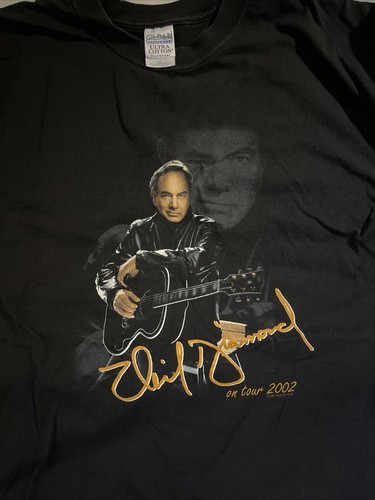 Neil Diamond On Tour 2001 2002 XL Concert T-Shirt Cotton Black legend music - Picture 2 of 12