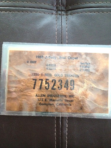 1968 Chevelle SS Factory GM Original Owner Protection Plan True SS 136378Z Car - Picture 7 of 7