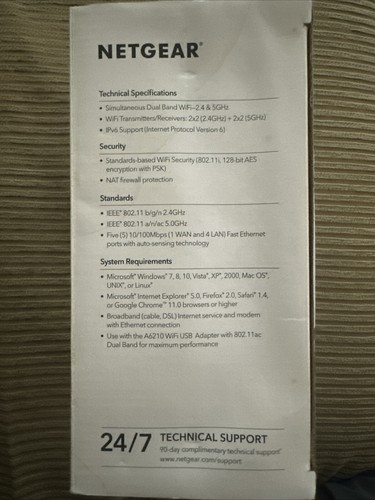 NETGEAR WiFi Router (R6080) - AC1000 Dual Band Speed (up to 1000 Mbps) - Picture 2 of 4