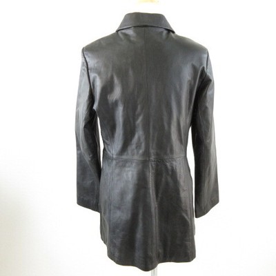 L Zorronuez Half Coat Long Sleeve Sheep Leather Black | eBay