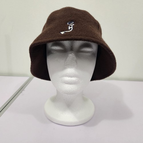 Vintage Y2K 90s Haelo Brown Wool Floppy Bucket Hat Made in Korea - Picture 11 of 14