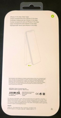 Original Apple OEM iPhone 11 Pro Max Clear Case Official MX0H2ZM/A NEW AUTHENTIC - Photo 2 sur 5
