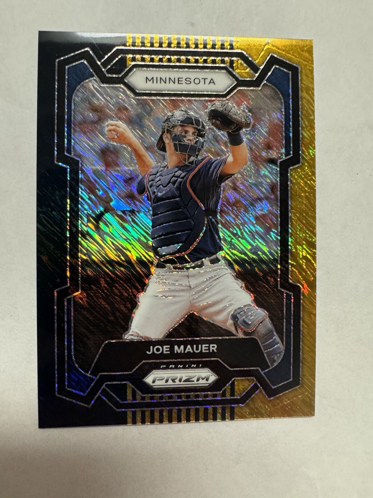 🔥2024 Panini Prizm ⚾️ FOTL Black Gold Shimmer JOE MAUER #’d 1/3 SSP Twins