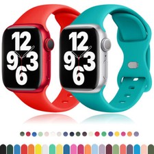 Silicone Rubber Strap for Apple Watch Series 10 9 8 7 6 5 SE Ultra 2 Sport Band