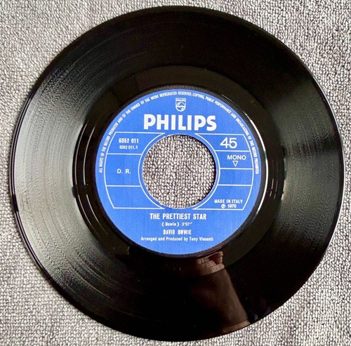 DAVID BOWIE - THE PRETTIEST STAR - 7" 45 RPM FIRST EDITION ITALY 1970 - EX/VG+ - Picture 3 of 4