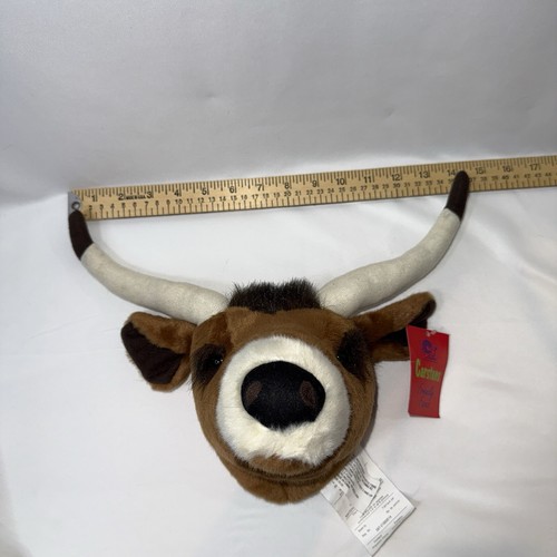 Carstens Texas Longhorn Cow Bull Plush Wall Hanging Trophy Head Faux Taxidermy - Picture 10 of 12
