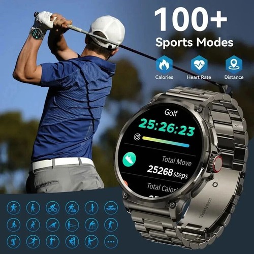 1,85 Zoll Ultra HD Smartwatch GPS Bluetooth Anruf Sport Fitness Smartwatch Neu - Bild 4 von 25