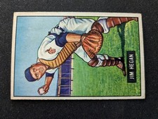 1951 Bowman Baseball Card # 79 Jim Hegan - Cleveland Indians (VG)