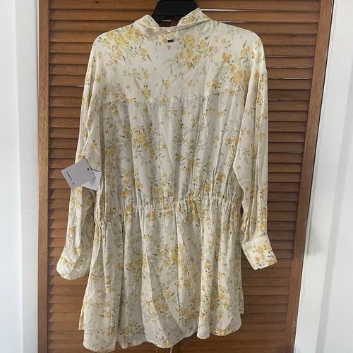 Vestido de verano O’Neill para mujer estampado floral amarillo cami encubrir talla S nuevo con etiquetas - Imagen 7 de 9