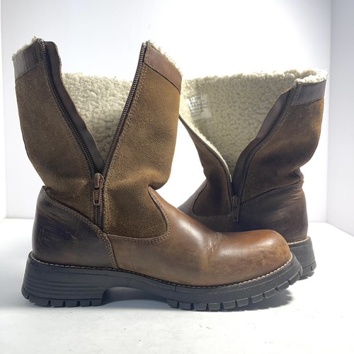 Botas Bass para Mujer 6.5 Cuero Marrón Clima Frío Invierno Trabajo Caminata Resistente - Imagen 7 de 11