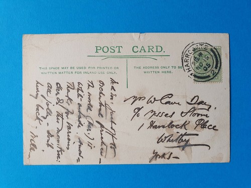 William Cave Day Whitby Postcard Drawing 1905 - Picture 2 of 2