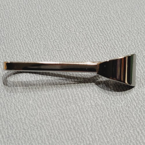 Kent Modernist Style einfache glänzende silberfarbene kurze Vintage Krawattenklammer Verschluss Bar - Bild 8 von 12