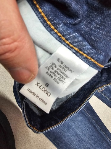 Jeans Maurices para mujer talla pequeña X-largo (28x32) denim azul costuras deshilachadas - Imagen 8 de 10