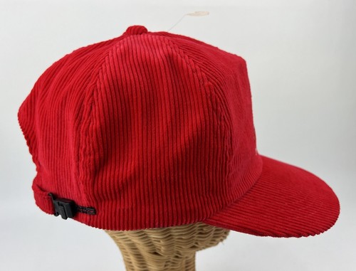 Vintage Pheasant Country Red Corduroy Zipper Back Cap Hat - Imagen 8 de 10