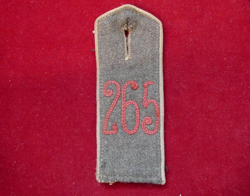 1.WK PREUSSEN SCHULTERKLAPPE RESERVE-INFANTERIE-REGIMENT Nr. 265