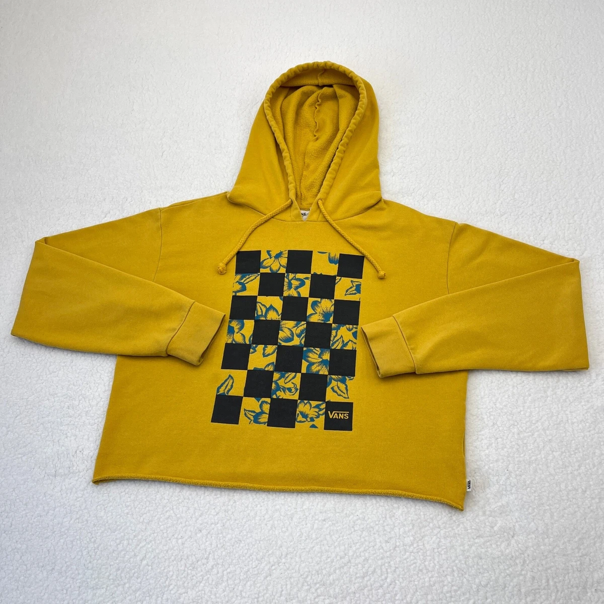 Vans cropped checkered clearance hoodie