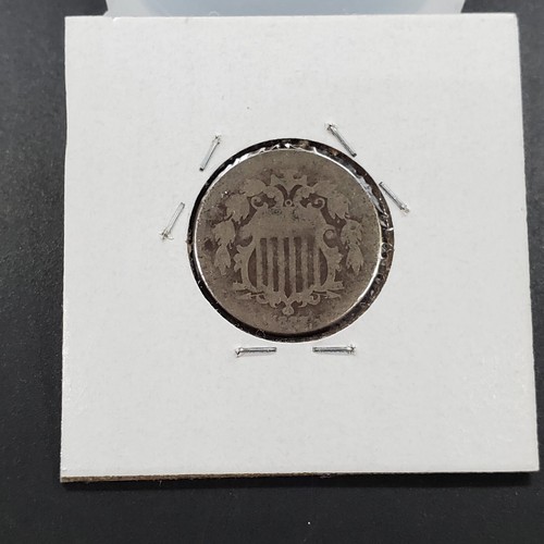 1882 5c Shield Nickel Very Circulated Last Year of Issue - Picture 4 of 4