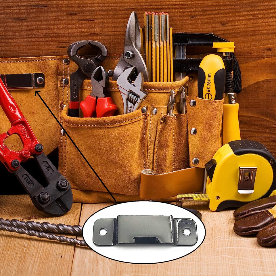 8PCS Small Metal Tape Measure Holder Clip Measuring Tape Belt Holder