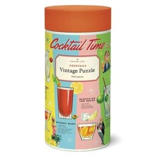 Cavallini 1000 Piece Cocktail Recipe Vintage Jigsaw Puzzle 20x28 Inches