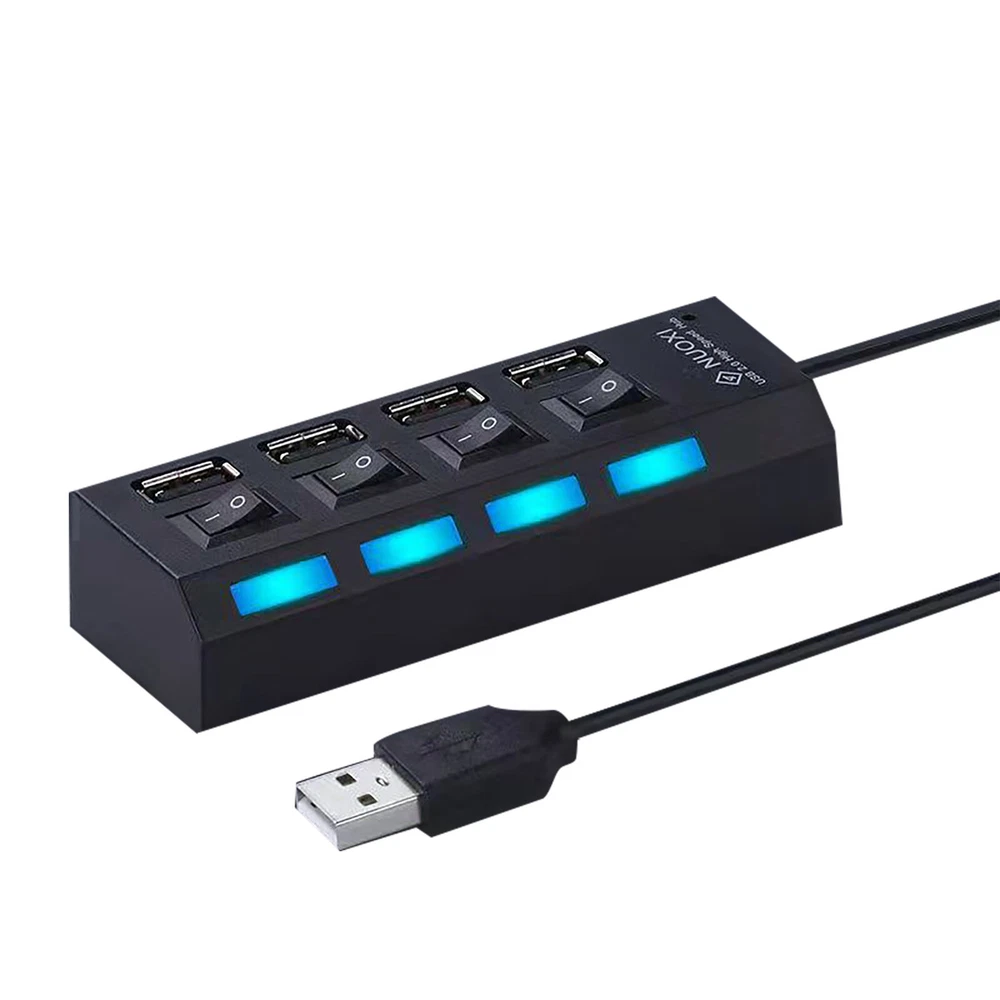 4-Port USB 2.0 Hub Expander for Laptop & PC