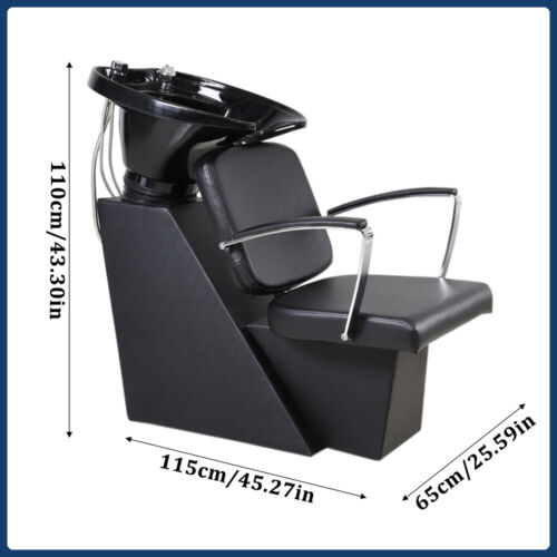 Salon Barber Hairdresser Hair Washing Chair Backwash Chair Unit Mixer Basin Sink - Picture 5 of 24