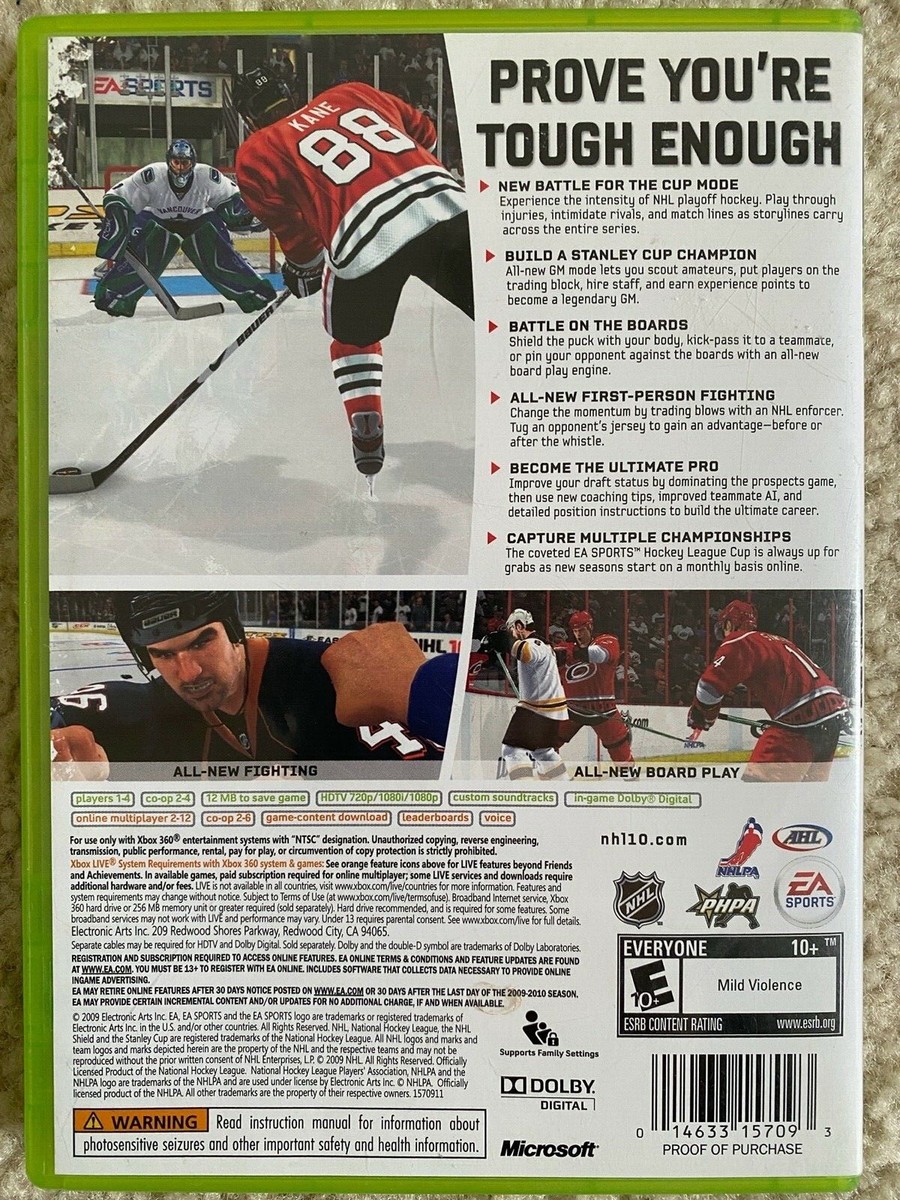 NHL 10 Xbox 360 Live EA Sports Hockey Video Game Used | eBay