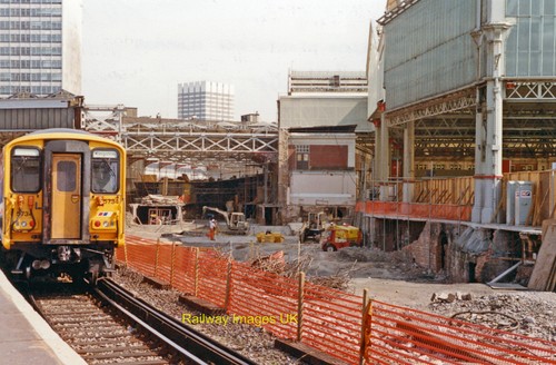 Foto - Waterloo Station beim Bau des Internationalen Bahnhofs 1990 5