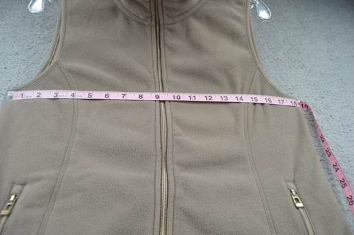 Chaleco de rendimiento Calvin Klein talla mediana para mujer gris cremallera completa cuello de tortuga acogedor - Imagen 5 de 8