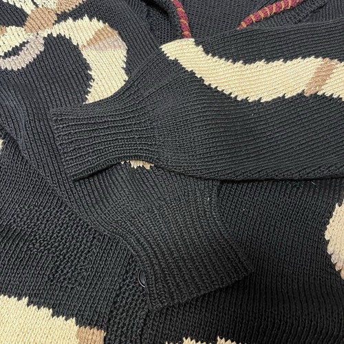 Vtg Berek Hand Knit Women’s M Shawl Collar Cardigan Art To Wear Casual Chunky - Picture 10 of 11