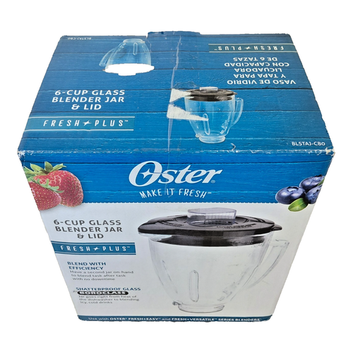 OSTER 6 Cup Shatterproof Glass Blender Jar & Lid BLSTAJ-CB0 New in Box - Picture 4 of 6