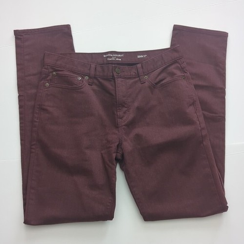 Banana Republic Slim Travel Jeans Hose Burgund Gr. 32 x 34 - Bild 9 von 11