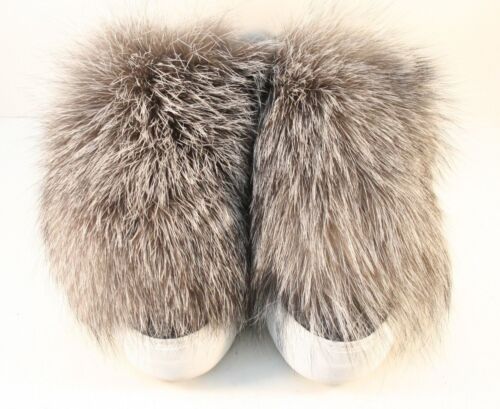 Moncler Victoire Genuine Fox Fur Slip-On Fashion Sneakers Womens Size EUR 38M - Picture 2 of 9