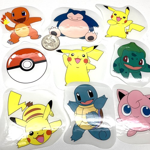 POKEMON Pikachu Stickers Large Waterproof Anime For Laptop Cell Phone Lot 9 PCS - Picture 4 of 5