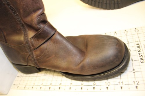 Aldo Mens 43 10 Brown Leather Zip Up Engineer Biker Boots - Imagen 24 de 24