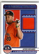 Jayden Mohamed 2023 USA Baseball Stars and Stripes Netherland Materials