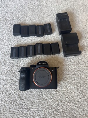 SONY A7s II ILCE-7SM2 full frame camera + 11 batteries, only 2280 shutter count 