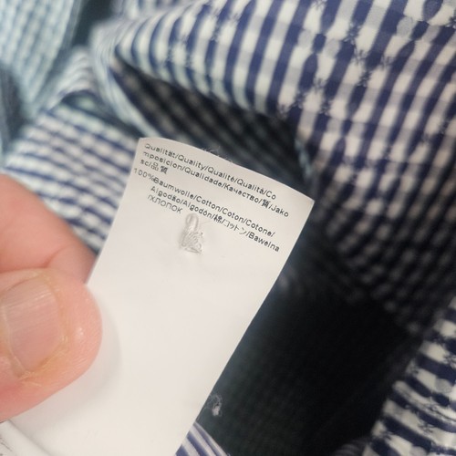 Boss Hugo Boss Shirt Men XL Button Up Long Sleeve Pattern Black White Plaid - Picture 7 of 12