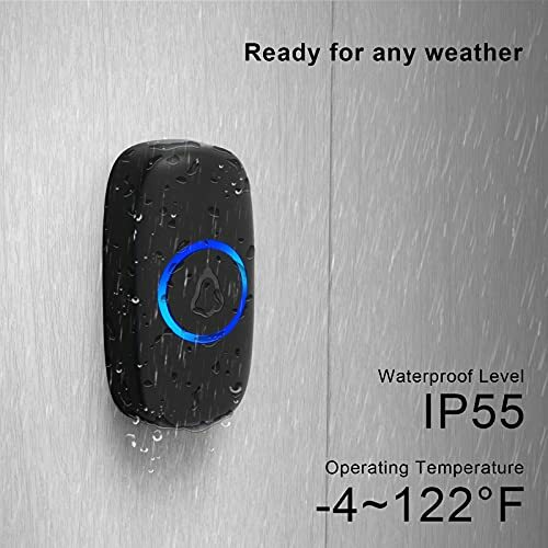 Wireless Doorbell Mini Door Bell Long Range 1000ft 58 Chimes 1 Waterproof Button - Picture 7 of 10