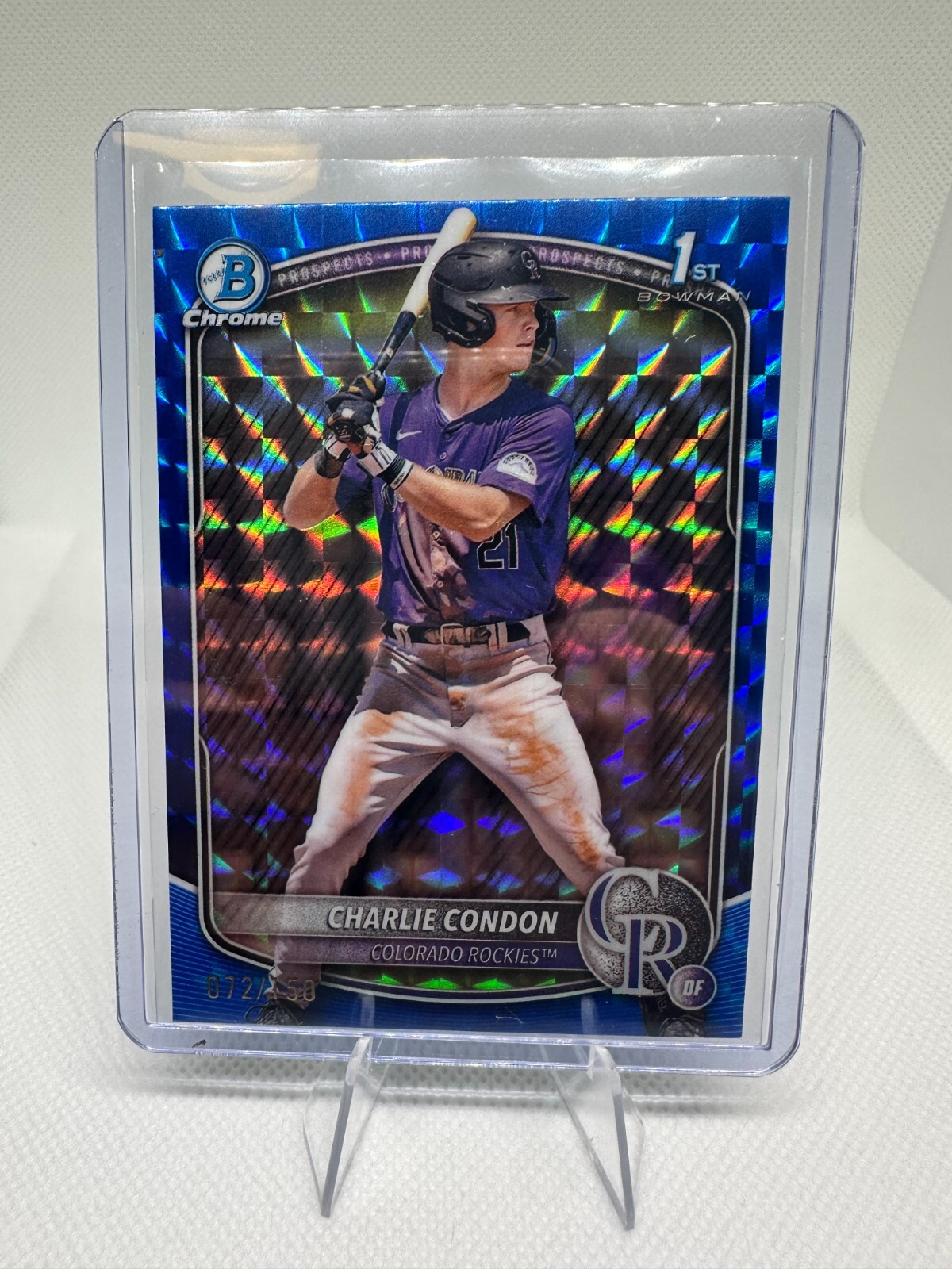 2025 Bowman Chrome CHARLIE CONDON 1st BLUE Geometric /150 ROCKIES