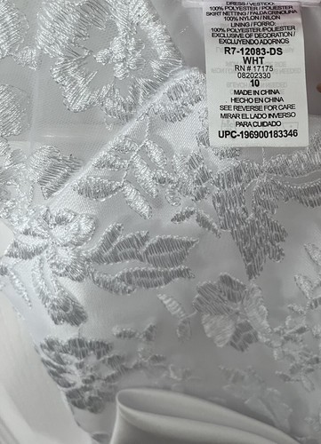 Bonnie Jean Communion /Formal /Wedding Flower Girl Bow Dress Girl’s Size 10 - Picture 11 of 12