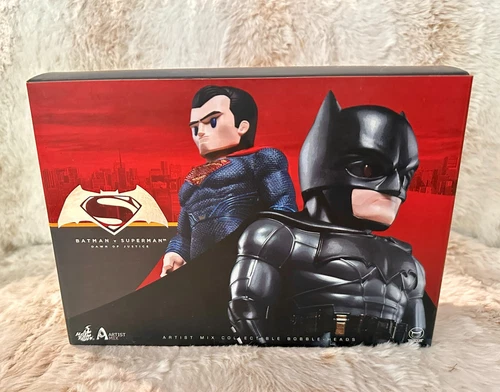 Hot Toys BATMAN VS SUPERMAN Artist Mix COLLECTIBLE BOBBLEHEADS NEW in Box