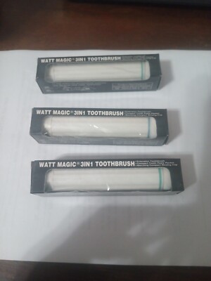 3 Watt Magic Retractable full size Toothbrush + rinsing cup camping purse pocket