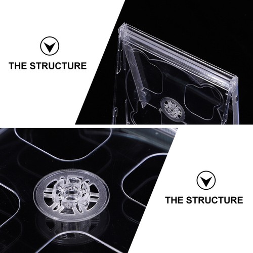 5 Pcs CD Case Empty Standard Cases for Compact Discs Transparent - Afbeelding 4 van 12