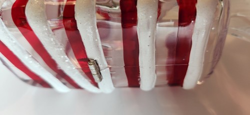 NEW 8" Hard Plastic Candy Ornament Red/White With Stripes  - Picture 7 of 7