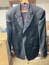Men s Bachrach 42R Sport Coat Blazer Jacket Black stripe