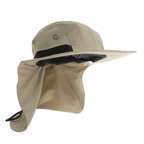 Boonie Snap Hat for Men Wide Brim Ear Neck Cover Sun Flap Bucket Hats Outdoors - Picture 20 of 52